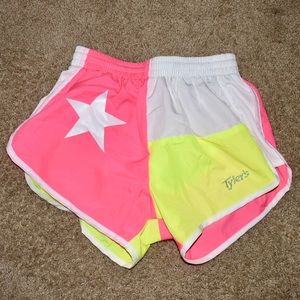 Tyler’s Texas flag shorts